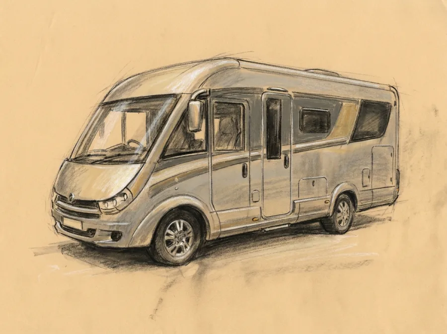 Sketch of Niesmann and Bischoff Smove 7 4e motorhome
